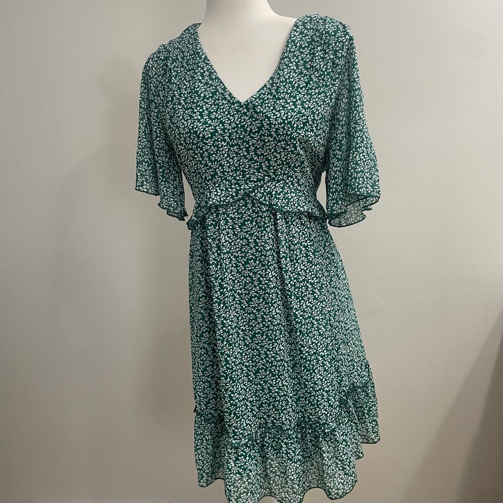 Manydress XL Floral Ruffle Midi Dress Cottagecore Coquette NWT